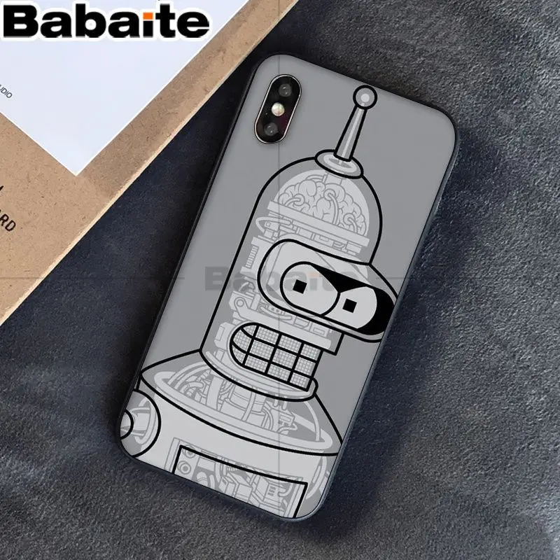 Babaite Futurama Bender Модный Дизайн чехол для мобильного телефона для iPhone 8 7 6 6S Plus 5 5S SE XR X XS MAX Coque Shell