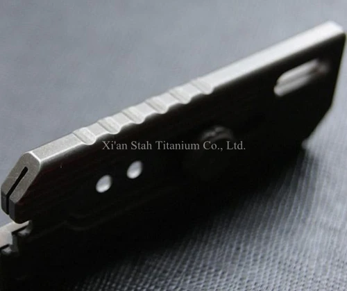 Титан TC4 70 мм резак Весна раздвижные лезвия карманный нож камень промывают поверхность оболочки с трапециевидным лезвием