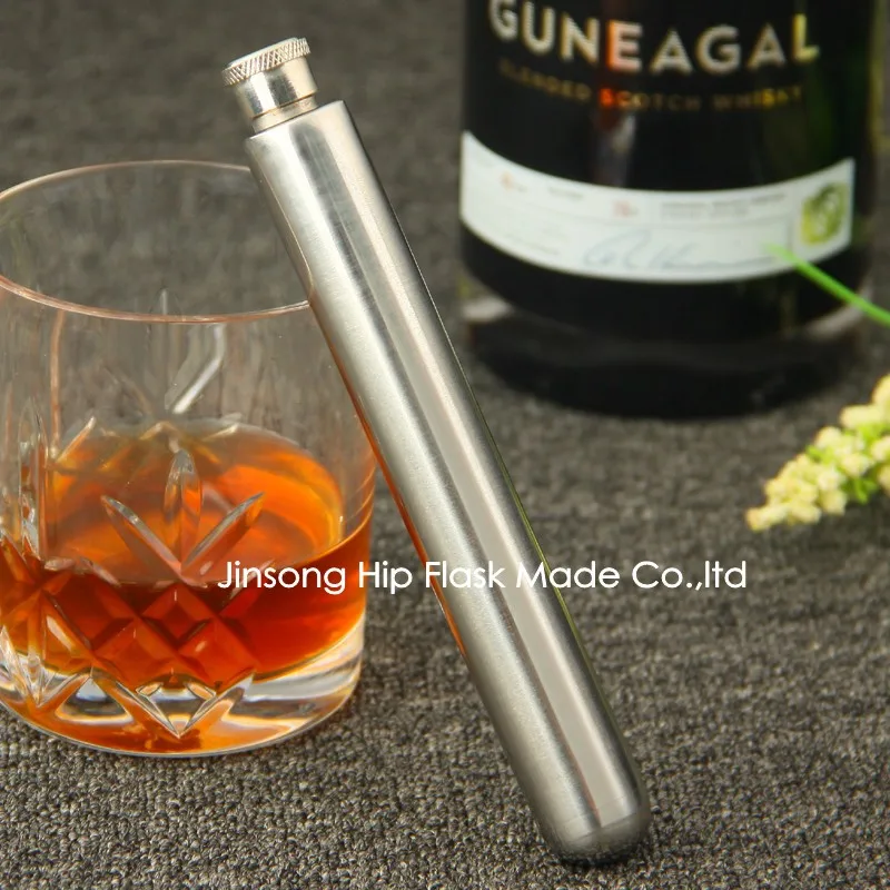 

50PCS/LOT stainless steel 2oz Tube hip Flask,Tube hip flask