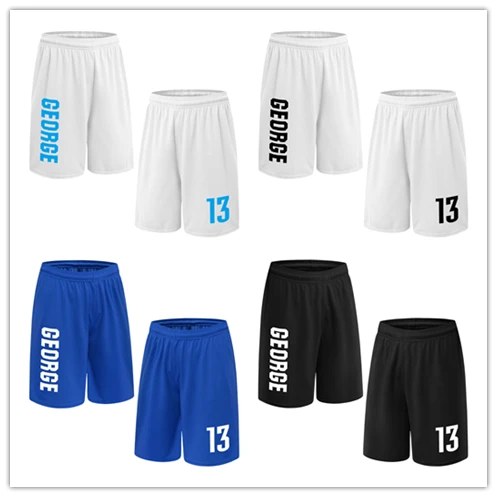 

BONJEAN Design Men 13 Paul George Print Basketball With Pockets Quick Dry Breathable Training Running Sport Shorts