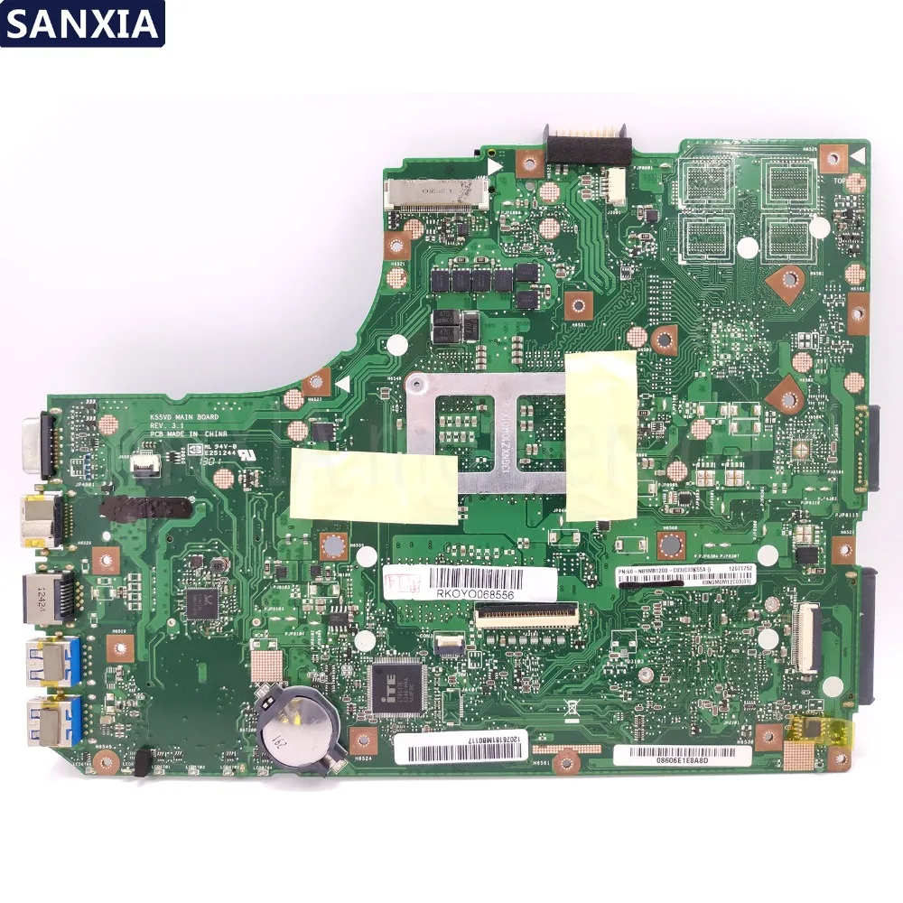 Материнская плата KEFU K55VD для ноутбука ASUS K55A A55V K55V K55 оригинальная тестовая
