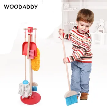 childrens wooden sweeping brush