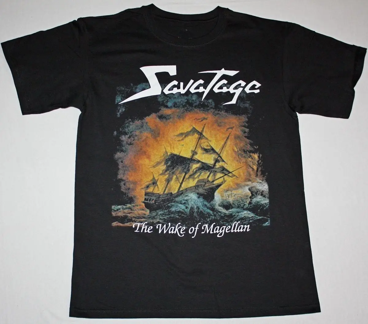 SAVATAGE THE WAKE OF MAGELLAN BLACK T SHIRT JON OLIVA HEAVY PROGRESSIVE METAL2018 New Brand | Мужская одежда