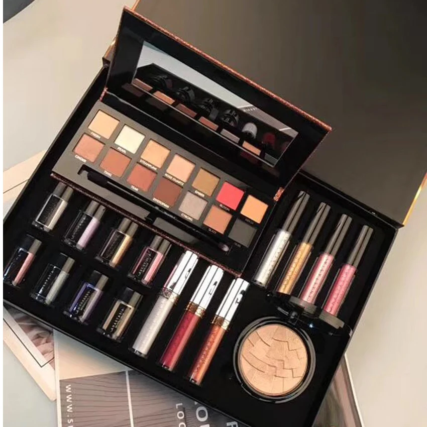 

New Makeup Set Eyeshaodw & lipstick & Lip Gloss & highlight 17 in 1 Set Cosmetics