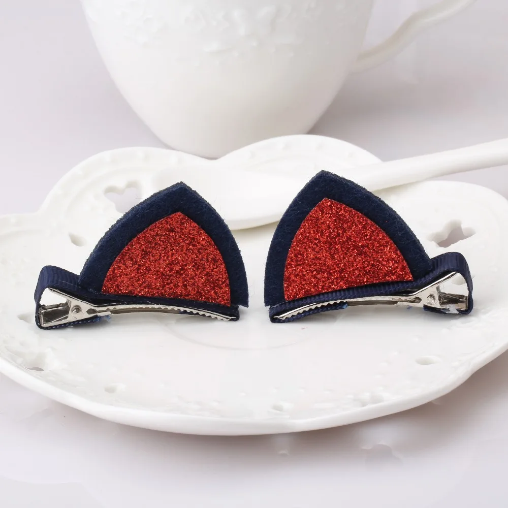 

New Orecchiette Party Hairclips Girls Hair Accessories Cat Ear With Full Sequie Cosplay Animal Ears 5cm Length Women Hairpins