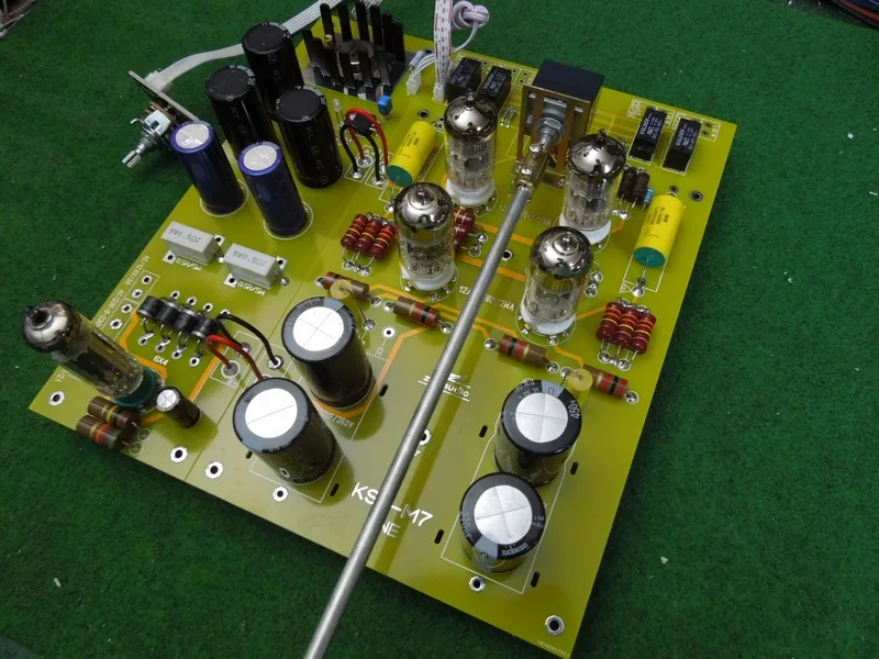 Douk Аудио ламповый Предварительный усилитель Hi-Fi стерео предусилителя собранный доска KSL-M7