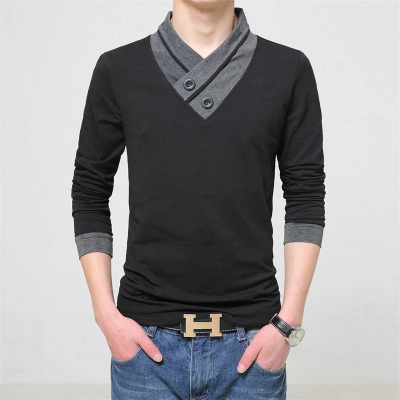 

Brand Autumn Knitted Sweater Men Christmas Black Patchwork Knitwear Casual Winter Male V Neck Pull Pullover Plus Size Sweater