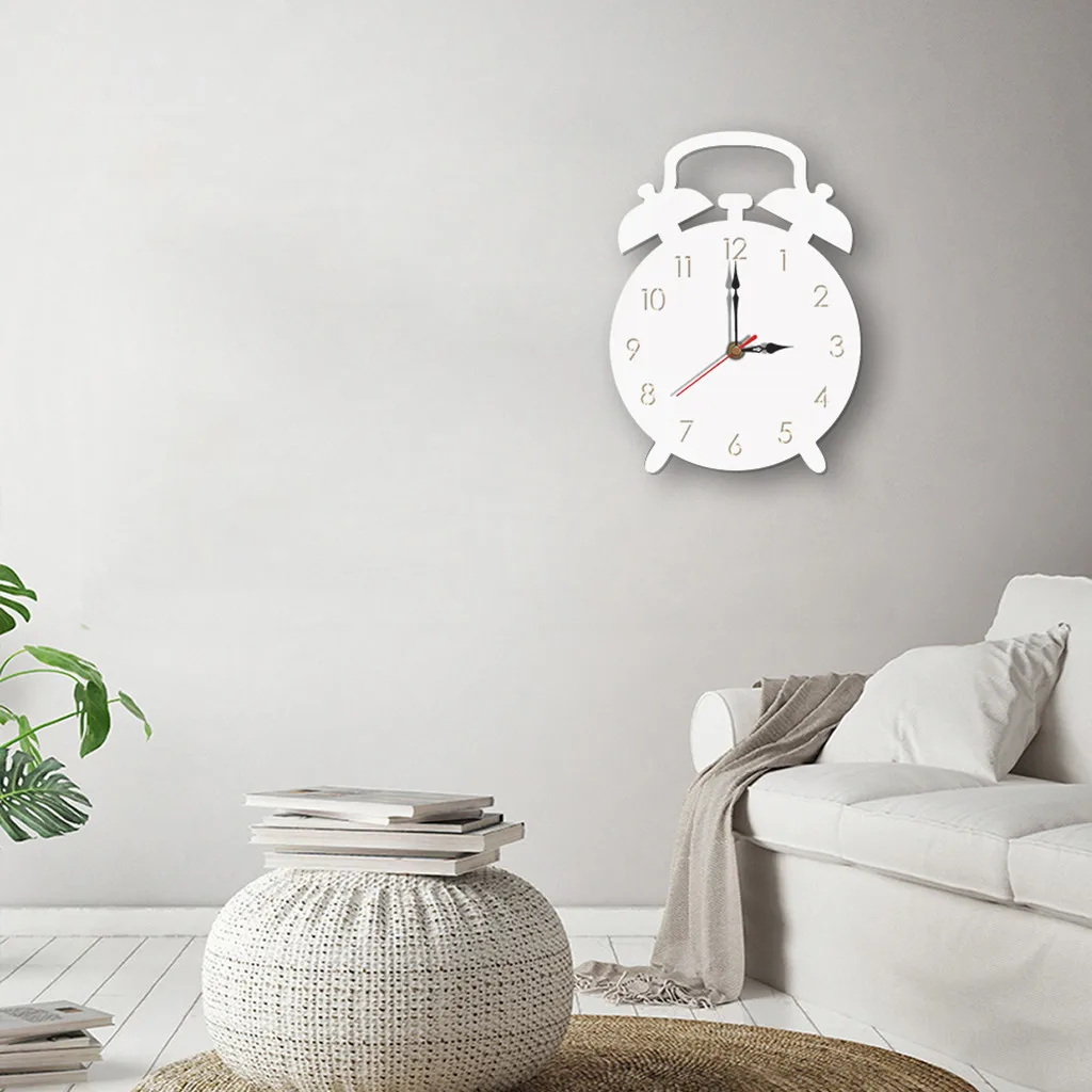 Настенные часы для дома, гостиной, в скандинавском стиле, настенные часы, бесшумные, из акрила, креативные деревянные часы L523