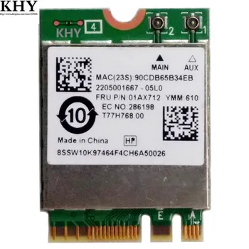 

Original RTL8822BE 802.11ac wlan with Bluetooth 4.1 For Thinkpad L470 L570 S5-2ND-GEN T470 T570 X270 YOGA-370 P51S FRU: 01AX712