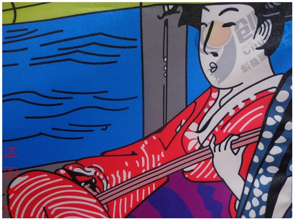 Творческий японский стиль перегородка занавеска ткань японская горничная морская волна дверная висячая занавеска