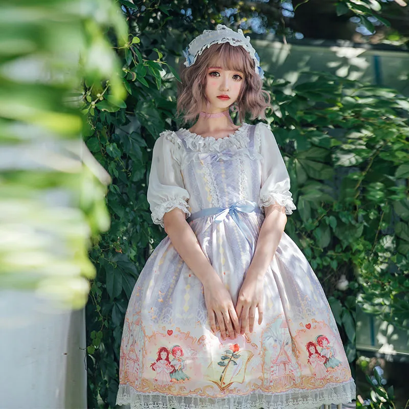 

Lolita Original Design Summer Sweet Lace Princess Dress Lolita Dress Fairy Style Dress