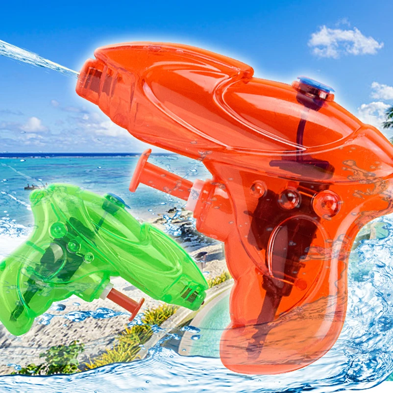 Детский маленький водяной пистолет детские игрушки для ванной летние пляжные игрушки маленький прозрачный водяной пистолет для мальчиков