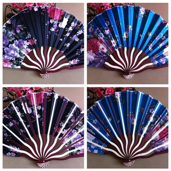 

Half-round antique Chinese bamboo hand fan for gift and art collection