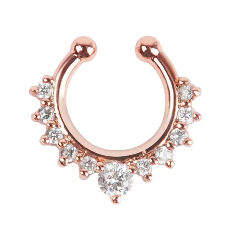 

Nose Hoop Nose Rings Body Piercing Jewelry Fake Septum Clicker Non Piercing Hanger Clip On Jewelry