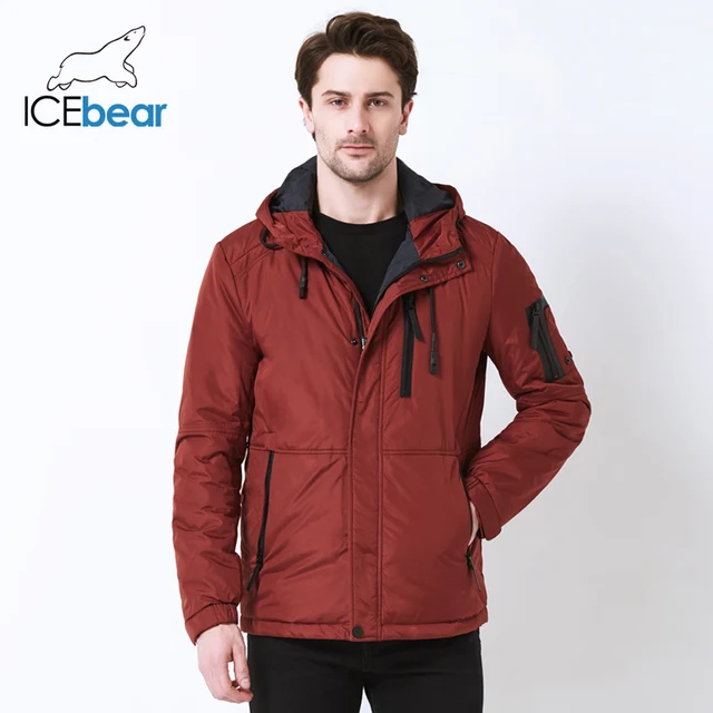 ICEbear 2019 весна новая мужская повседневная куртка мода воротник мужская съемная шляпа мужская куртка бренда MWC18107I