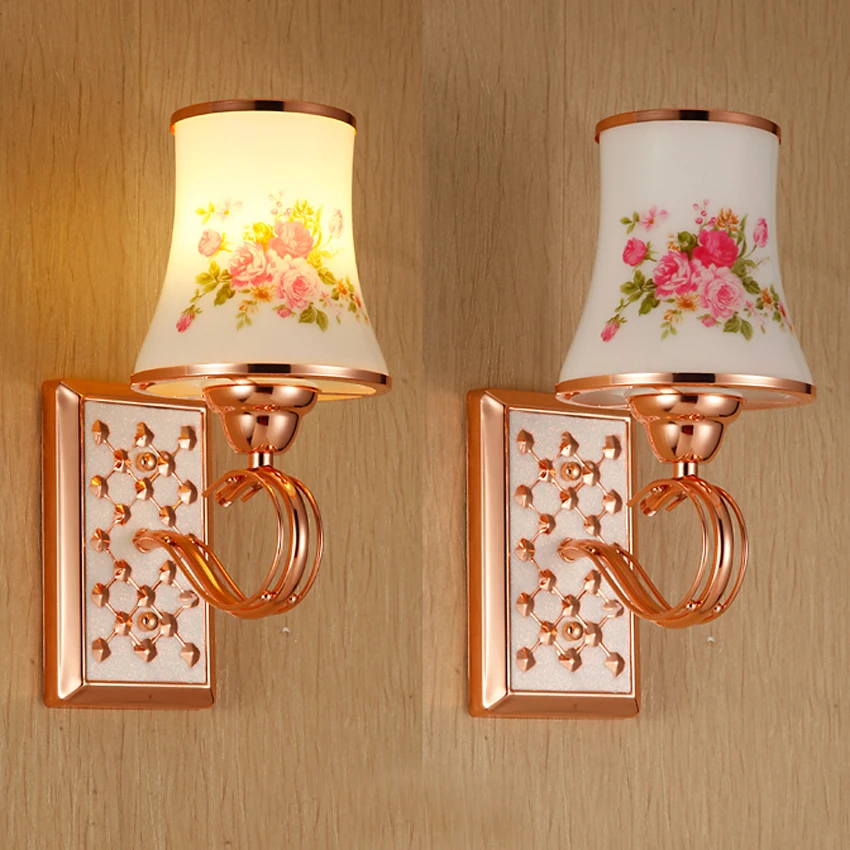 Us 49 0 Bedroom Bedside Led Wall Lamps Modern Simple Gold Color Rose Gold Crystal Wall Light For Hotel Living Room Bathroom Lighting In Led Indoor