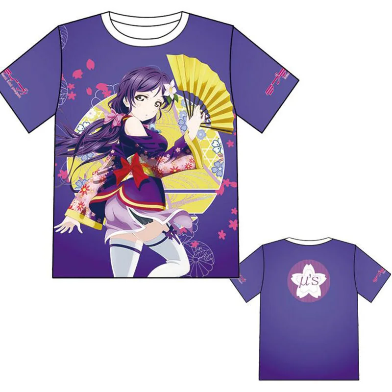 LoveLive! U's Aqours футболка костюм для косплея Love Live для мужчин и женщин Летняя футболка с короткими рукавами Повседневные футболки - Цвет: 9