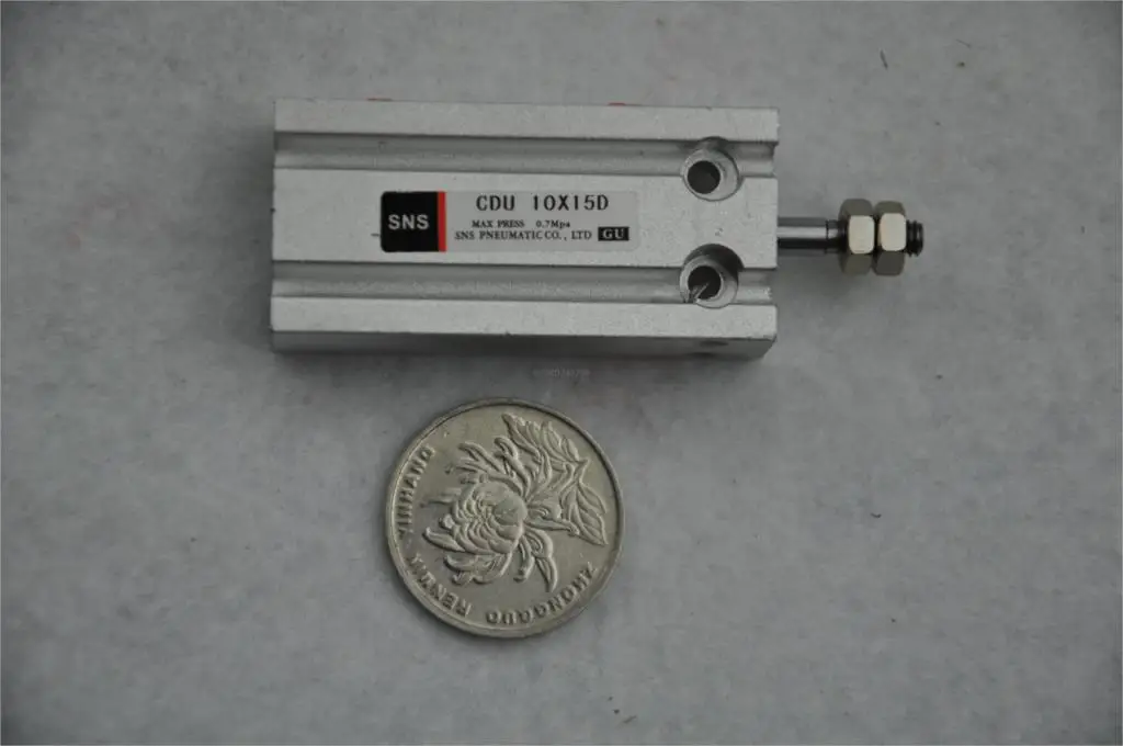 

SNS Pneumatic free mountAir cylinder CDU10*15 instead of multi mount SMC type CU10*15 thread M5"PT with magnet reed