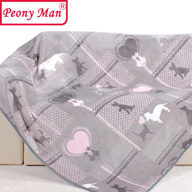 

Hot Flannel Baby Blanket 150x200cm Peony Man Brand Winter Quilts Cartoon Owl Worm Thick Super Soft Fleece Blankets On The Bed