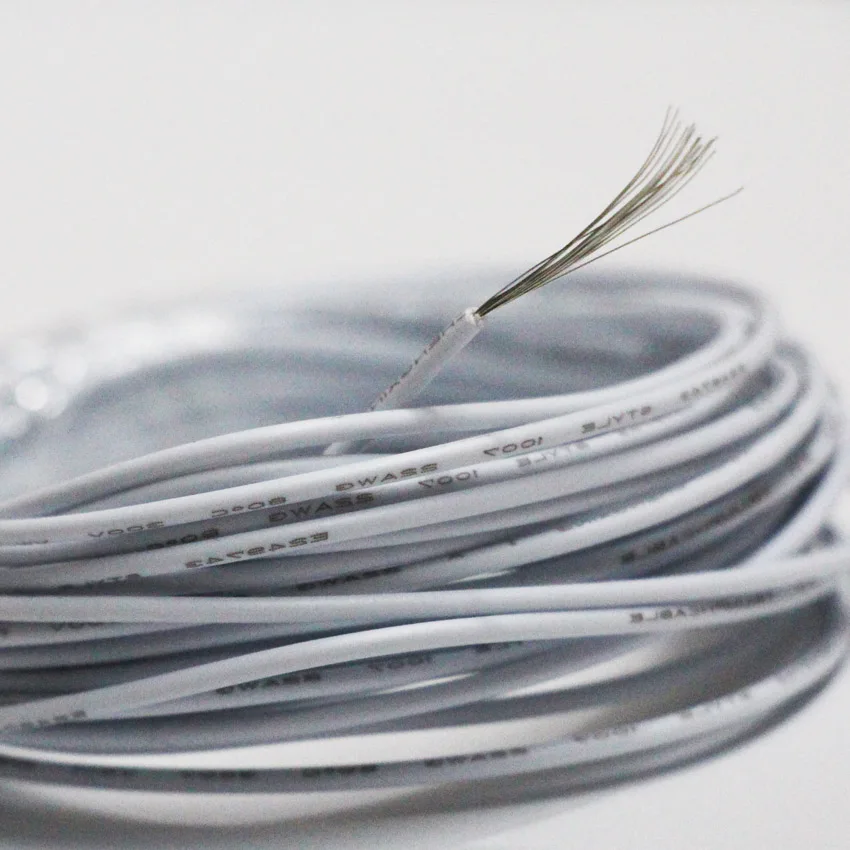 10 м 24AWG UL1007 гибкий электронный провод 24 awg 1,4 мм ПВХ электронный провод DIY ремонт кабель подключения 12 цветов 1007 изолированный провод - Цвет: Белый