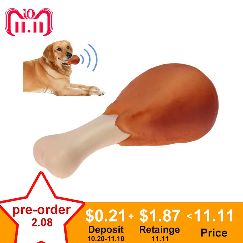 Pet Dog Squeak Chew Toys Funny Chicken Legs Designs Dog Toys For Small Large Dog Cat Puppy Sound