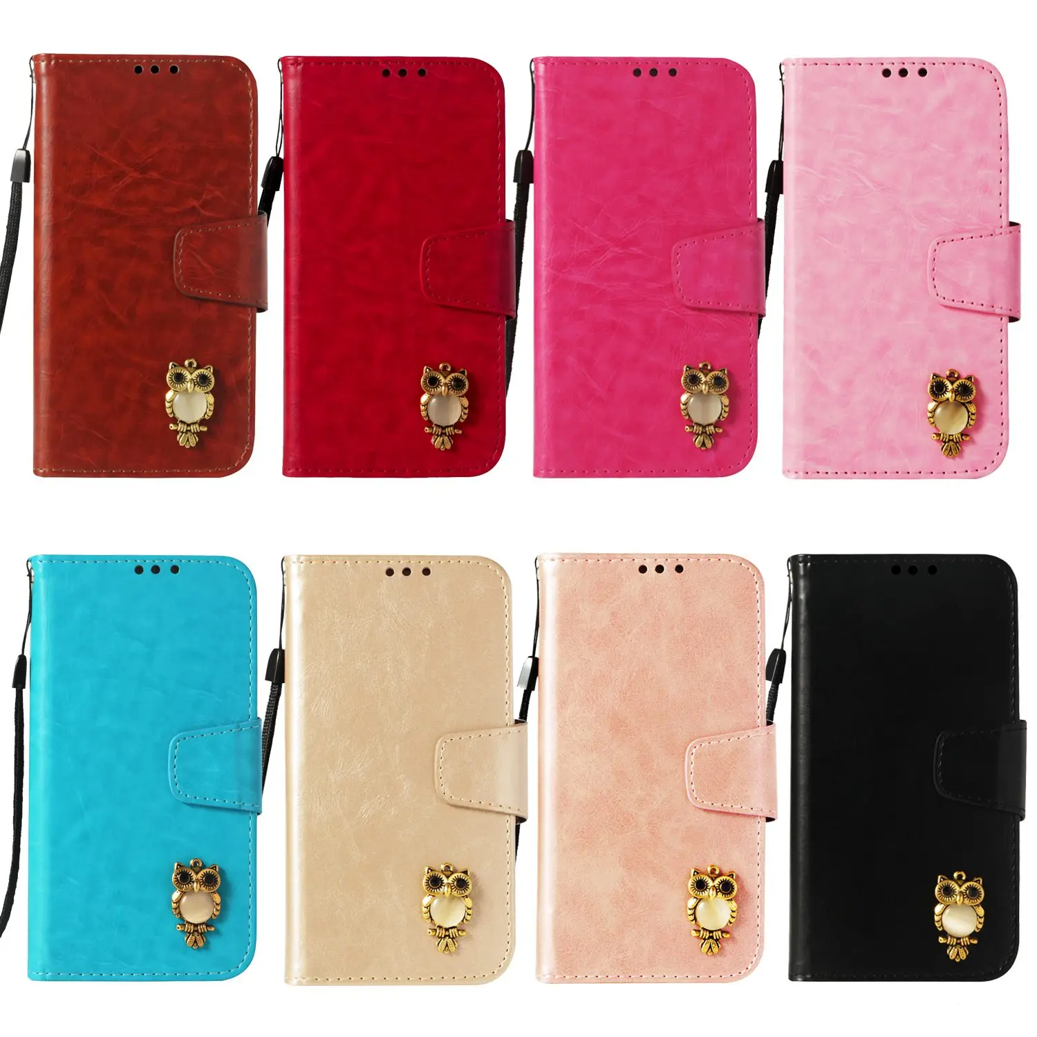 Трехмерная кожа совы для coque iPhone 5C 5 5S SE 6 6S 7 8 X Plus кошелек из искусственной кожи