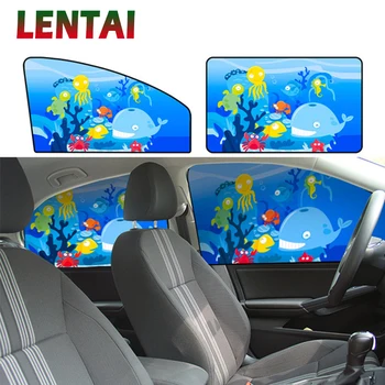 

LENTAI For Skoda octavia a7 a5 2 rapid fabia superb Seat leon ibiza Saab 1PC Baby SunShade Stickers Magnetic Side Window Curtain