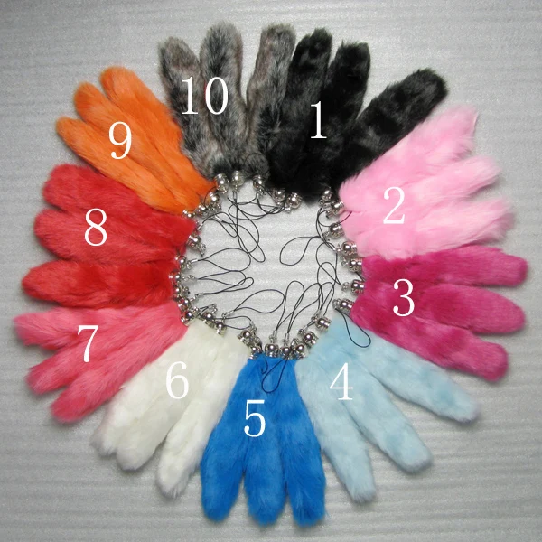 

Free shipping small keychain rabbit fur tail fur