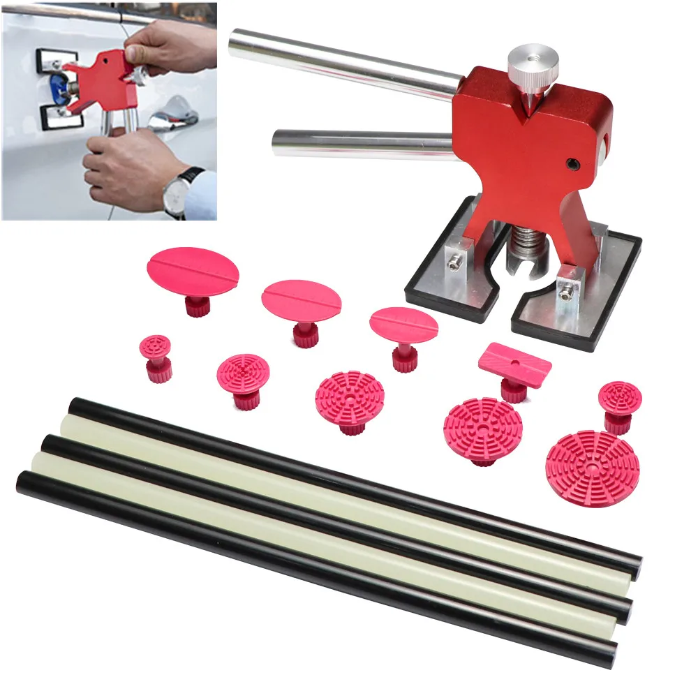 

PDR Tools DIY Paintless Dent Repair Auto Removal dent Lifter Tools Car Body Repair Dent Puller Kit Glue Sticks Puller Tabs