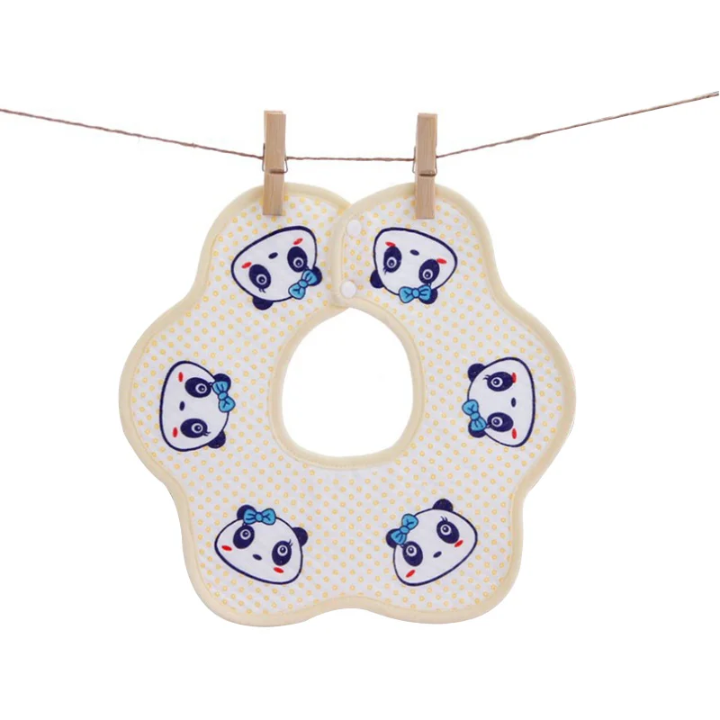 Cartoon Baby Bibs Bandana Cotton Waterproof Baby Bibs Flower Newborn Button Bibs Boys Girls Saliva Towels Soft Baby Accessories (3)