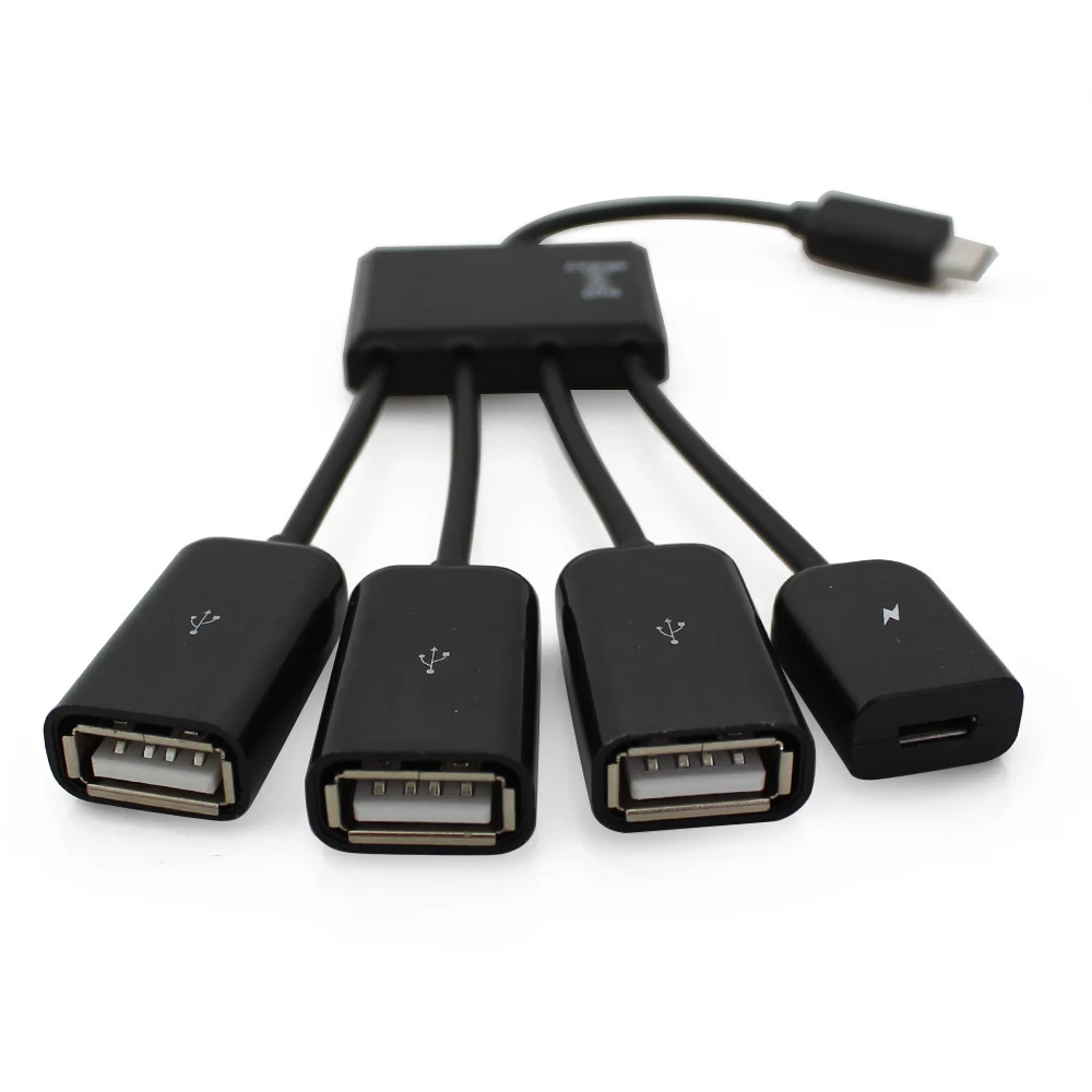 CHYI 4 порта USB 2,0 концентратор 4 в 1 микро USB хост OTG кабель зарядный концентратор Шнур адаптер сплиттер для Android телефон планшет Usb накопители - Цвет: Model-B