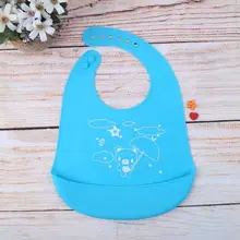 1 шт. модный детский нагрудник для обеда водонепроницаемое удаление нагрудники для кормления детский слюнявчик полотенце детские Мультяшные животные силиконовые нагрудники