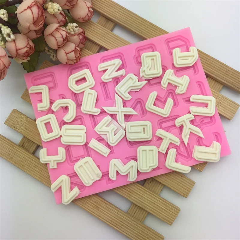 

Letters Alphabets Fondant Silicone Molds Sugar Craft Moulds Cake Dessert Decoration DIY Bakeware Tools