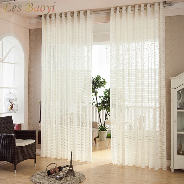 Les Baoyi Luxury Pure Transpa White Voile Embroidered Ice Cream Les Baoyi Luxury Pure Transpa White Voile Embroidered Ice Cream Waves European Style Curtains For Living