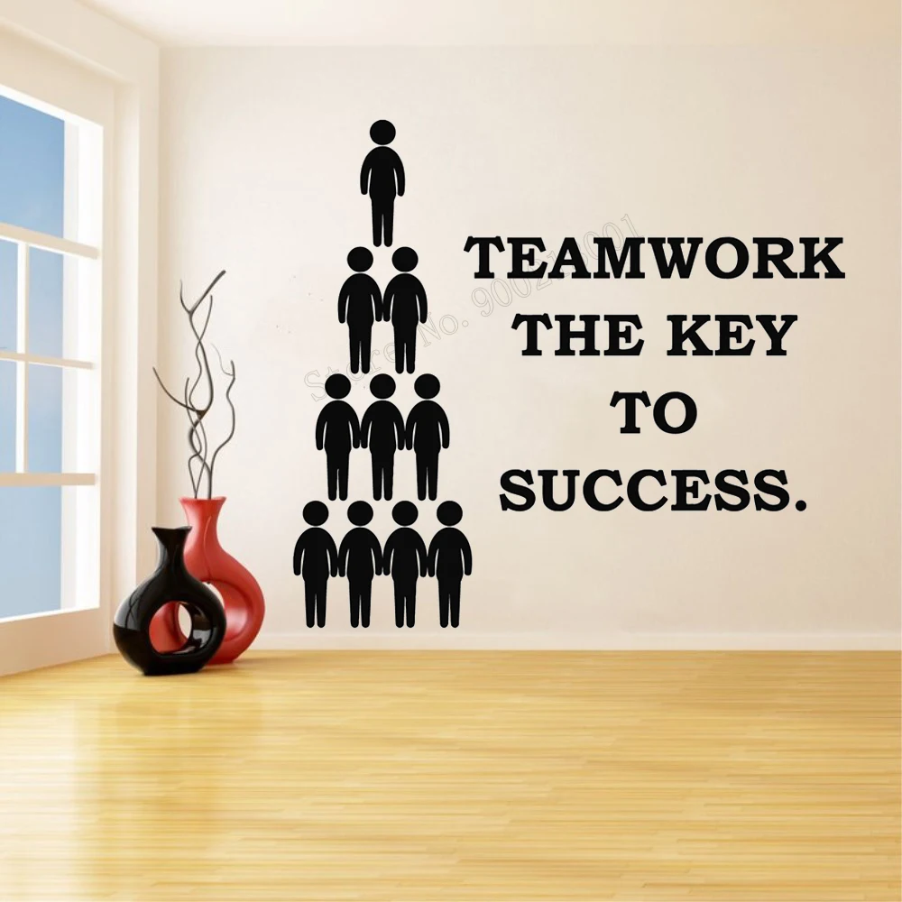 

Art Wall Sticker Team Work The Key To Success Wall Decoration Quotes Poster Removeable Vinyl Art Mural Inspirational LY82