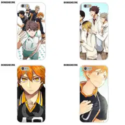 Для iPhone 4 4S 5 5C SE 6 6 S 7 8 Plus X для Apple iPhone 4 4S 5 5C SE 6 6 S 7 8 Plus X ТПУ Protector случаях Аниме Haikyuu