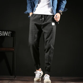 

The new spring 2019 spring/summer fashion Japanese department men's pure color big size baggy trend teenagers' feet casual pants