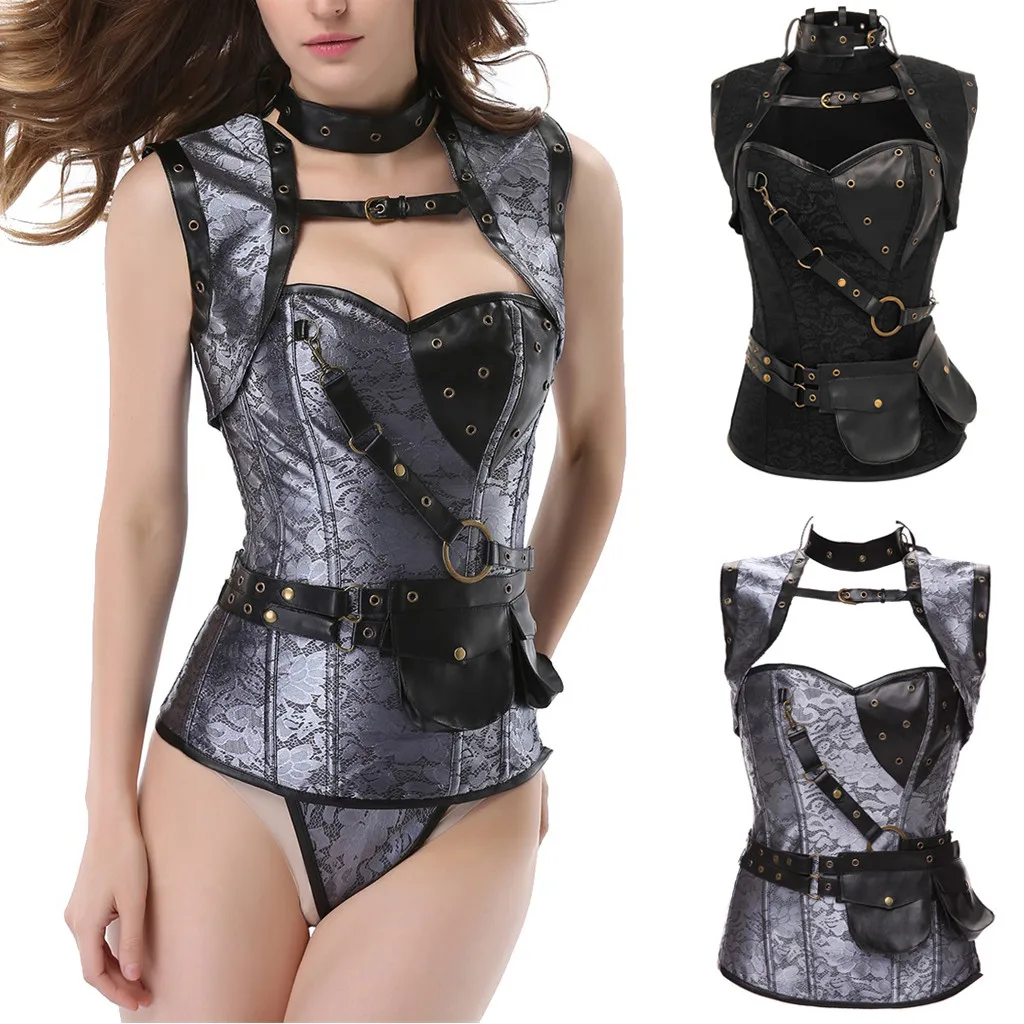 

Womens Retro Leather Waist Trainer Latex Shapewear Slimming Belt Waist Cincher Hot Body Shaper Girdle Workout Tummy Control 10