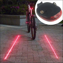 2016 Bike Rear Light Cool Waterproof Bicycle Rear Light with 7 Flash Mode Bicycle Accessories (5LED+2Laser)