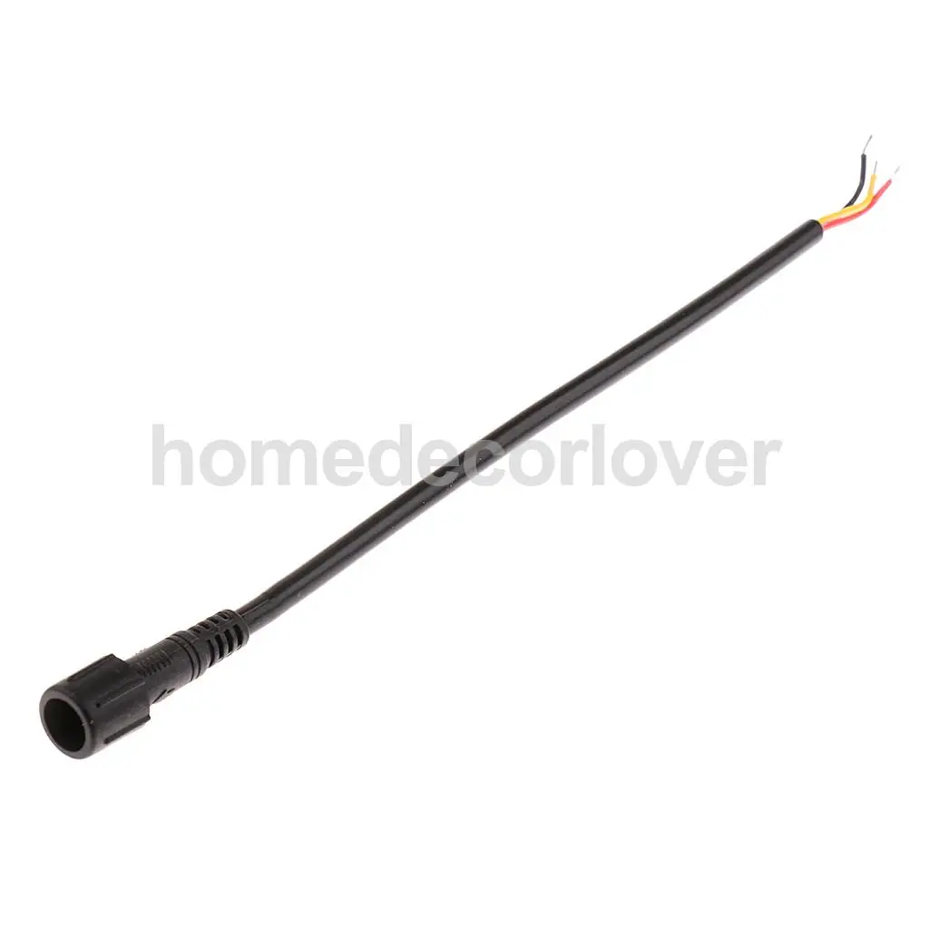 10 Pairs Black Waterproof IP65 22AWG 3 Pin Male+Female Plug Connectors Wires LED Cables with Joints 20 x 0.8cm