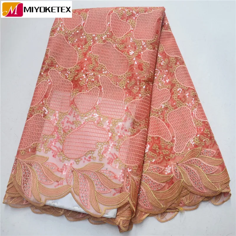 

Best-Selling Nigerian Sequins Lace Fabrics White African Organza Lace Fabrics High Quality Mesh Cotton Laces Material PSA431-1