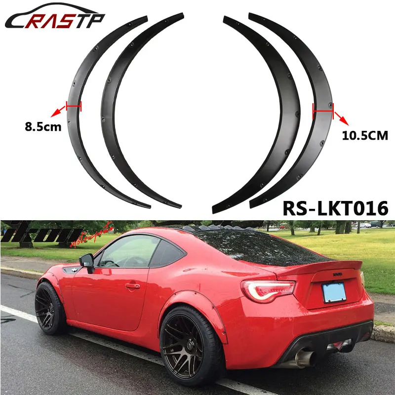 

RASTP-4Pcs/set Universal Flexible Car Mudguards Mud Splash Guards Mud Flaps Fender Flares Extra Wide Body Wheel Arches RS-LKT016