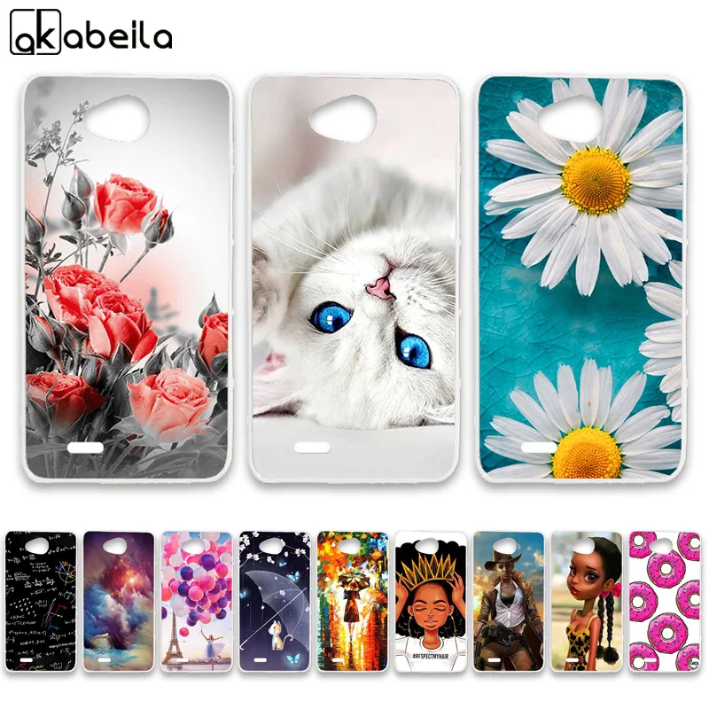 

AKABEILA Silicone Phone Cases For ZTE Blade GF3 Case On The For ZTE Blade GF3 T320 Covers Flamingo Nutella Fundas Coque Capa