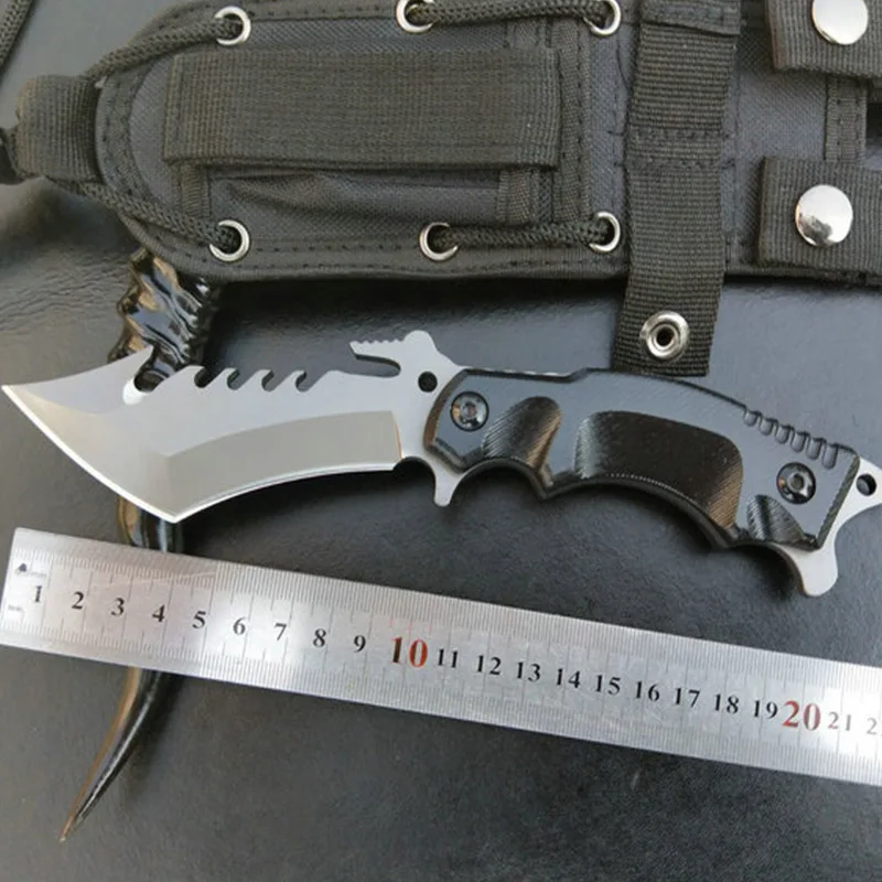 

Military Knife Multifunction Portable Diving Outdoor Camping Straight knife Hunting Hardness 58HRC Self-protection Basic tools