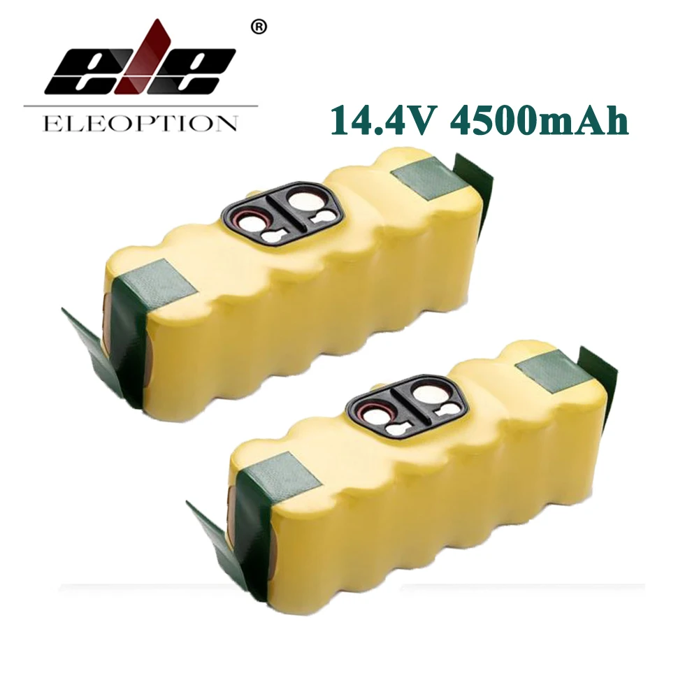 

ELEOPTION High Capacity 4.5Ah Ni-MH 14.4V 4500mAh For iRobot Roomba Vacuum Cleaner Rechargeable Battery Pack for 500 550 560 780