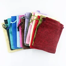 Hotsale 5pcs 7x9 10x14 13x18cm Small Jute font b Bag b font Bracelet Jewelry Packaging font