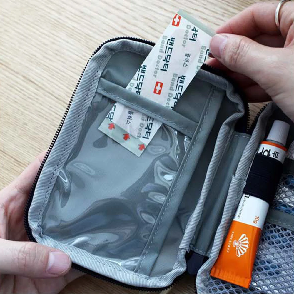 Мини-аптечка, пустая сумка для дома, сумка для экстренного выживания, переносная сумка для лекарств, маленькая медицинская сумка-Органайзер с разделителем для хранения