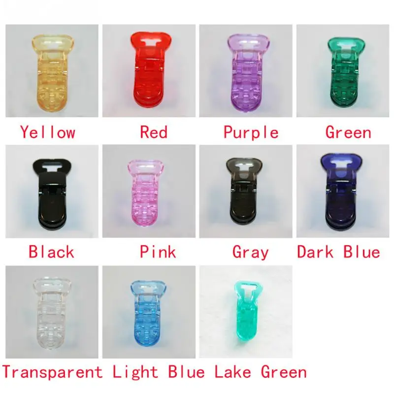 Разноцветные 10 шт./партия пластиковые клипсы для соски Т-образная прозрачная пустышка с зажимом держатель для детской соски держатель для