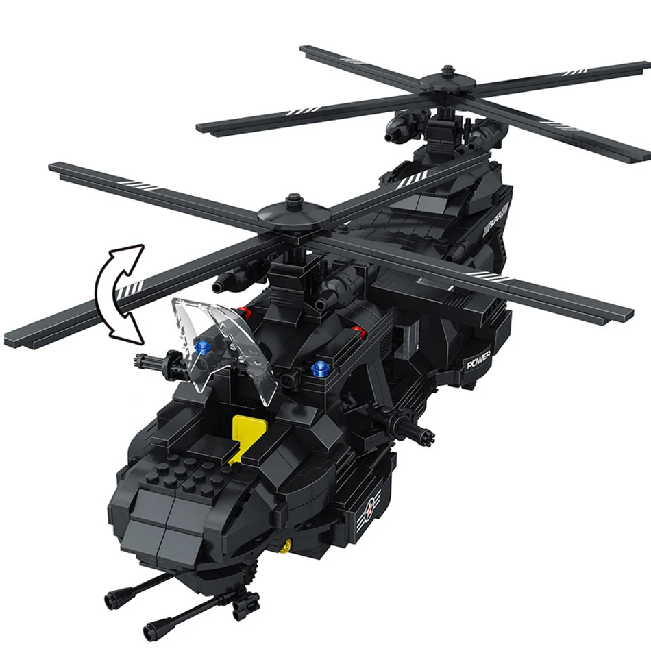 1351 шт Большой Legoings Модель Строительный Блок Комплект спецназ Боевой вертолет
