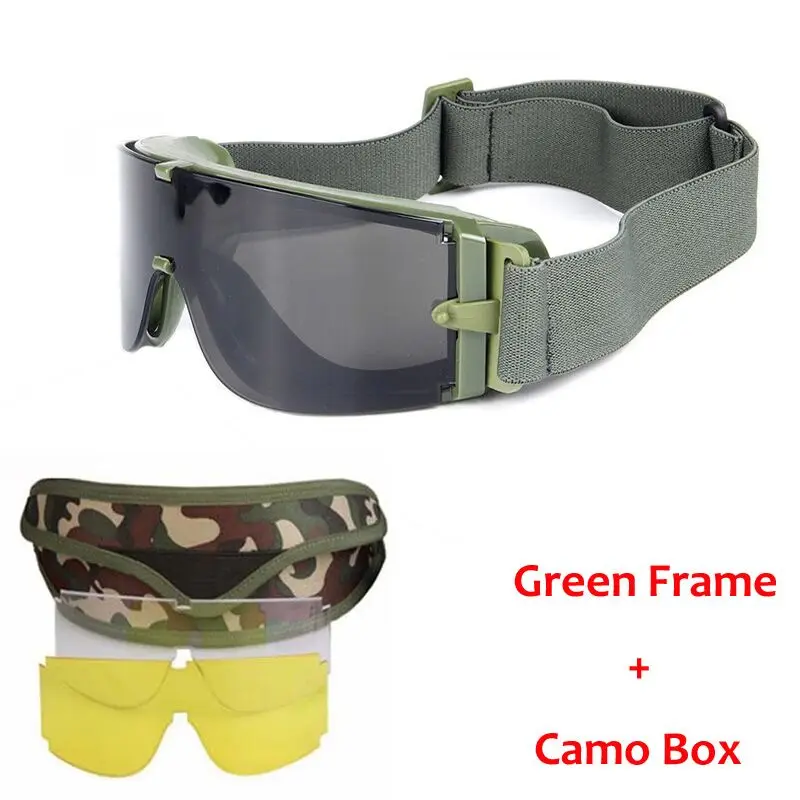 X800 очки страйкбол пейнтбол снаряжение тактическая Безопасность Googles Открытый Охота Военная стрельба защитные очки 3 объектива